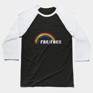 Grunge LGBT+ Pride - Fae/Faer Pronouns Baseball T-Shirt